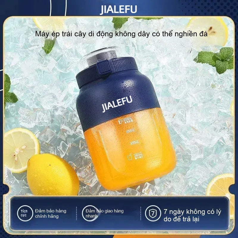Máy ép trái cây JIALEFU 1300ML công suất lớn 38 trang dao không dây di động nắp cốc đôi nhanh ép tươ
