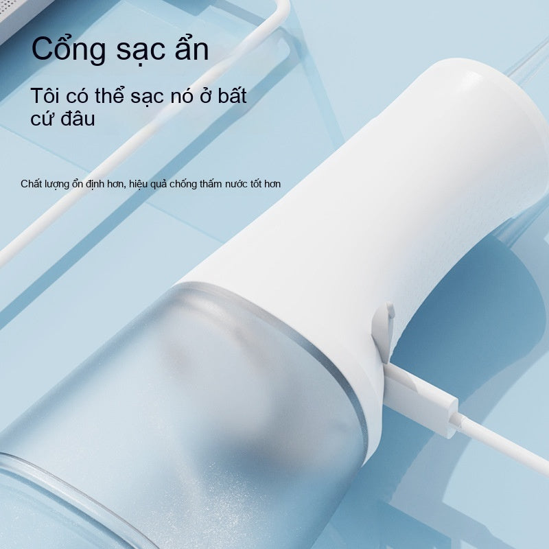 Tăm nước xung tần số cao điện Máy rửa răng đa chức năng Máy rửa răng sạc di động thông minh0511