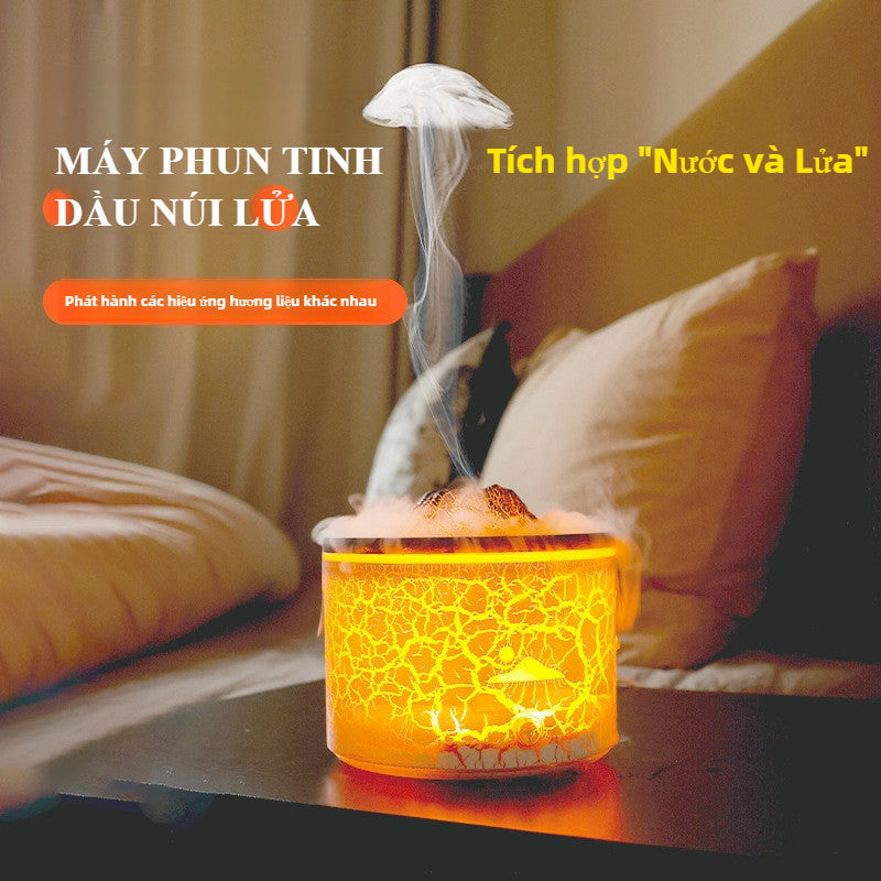 Máy tạo hương thơm núi lửa Máy tạo độ ẩm ngọn lửa Máy mở rộng hương thơm không kh