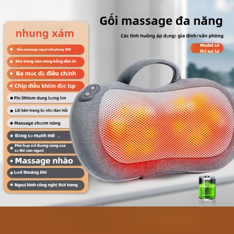 Máy Massage  lưng thắt lưng toàn thân đa chức năng đệm gia đình cổ vai xe cổ nhà