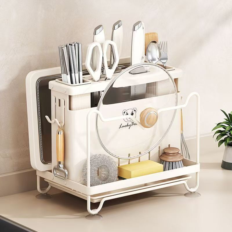 giá đỡ dao nhà bếp Mẫu mới nhẹ sang trọng đũa treo tường giá đỡ dao nhà bếp đa chức năng lưu trữ dao đục lỗ gia đình lư
