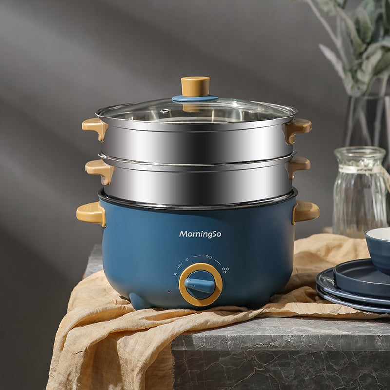 Nồi nấu điện đa chức năng nồi lẩu điện 3-4 người nấu xào một nồi nấu gia đình nồi nấu điện với lồng