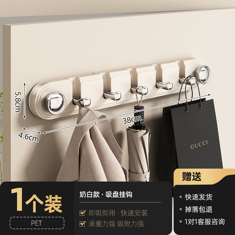 Móc treo phía sau cửa cốc hút móc dính miễn phí đục lỗ mạnh mẽ chịu tải treo tường móc vào cửa treo