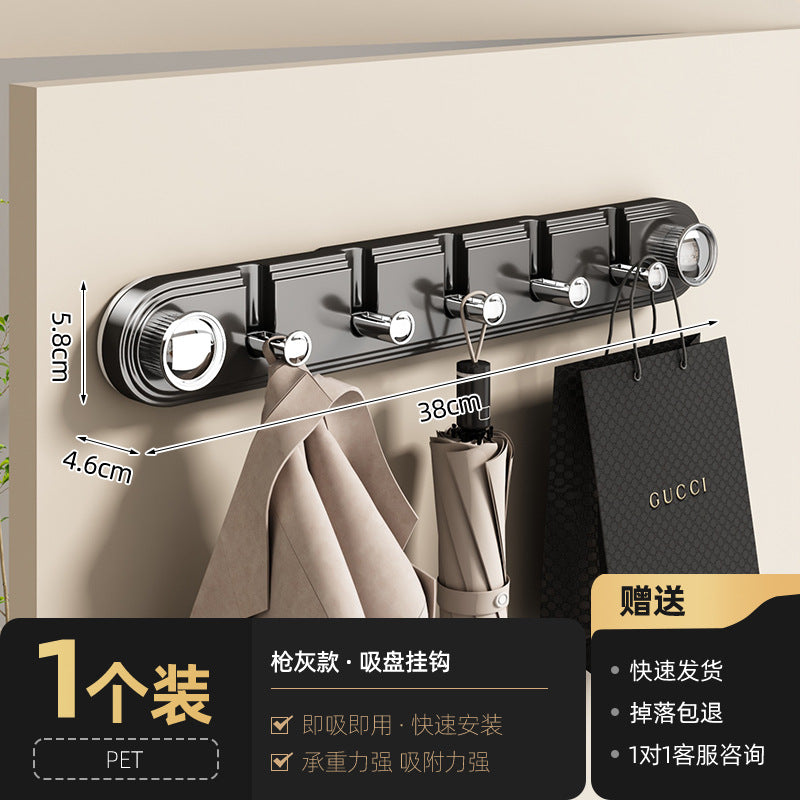 Móc treo phía sau cửa cốc hút móc dính miễn phí đục lỗ mạnh mẽ chịu tải treo tường móc vào cửa treo