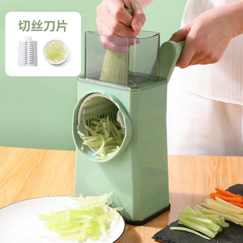 Máy cắt rau  đa chức năng Nhà bếp khoai tây bào cà rốt lắc tay máy cắt lát gia đình con lăn cắt