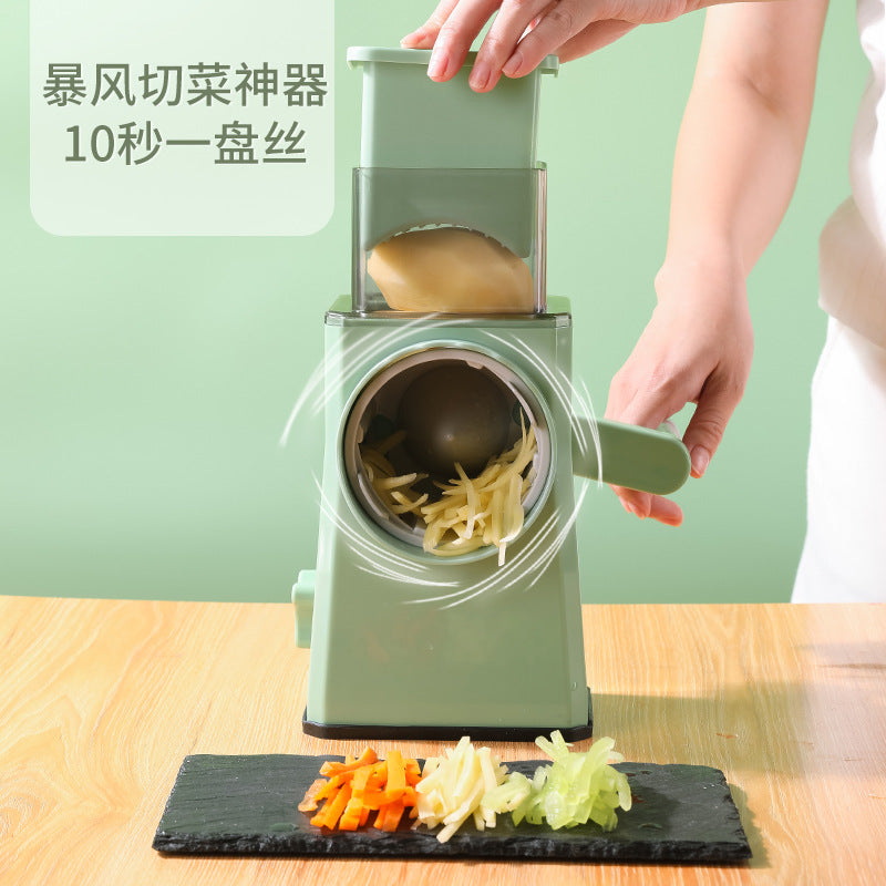 Máy cắt rau  đa chức năng Nhà bếp khoai tây bào cà rốt lắc tay máy cắt lát gia đình con lăn cắt