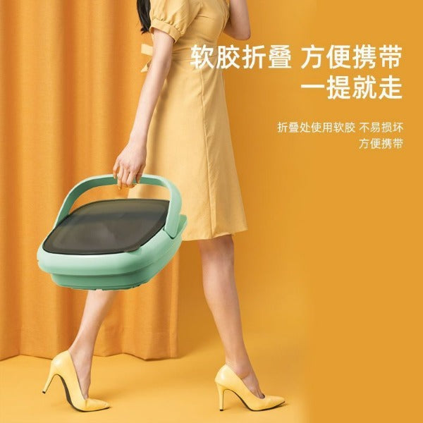 Máy giặt gấp mini khử trùng ánh sáng xanh nhỏ có thể khử nước di động rửa sạch mộ