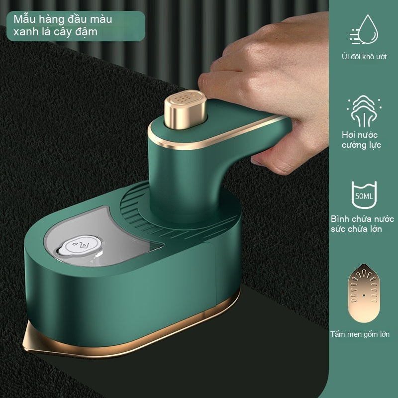 Máy ủi treo cầm tay loại bỏ nếp nhăn bàn ủi điện lưới màu đỏ máy ủi di động nhỏ xoay gấp hơi nước bà