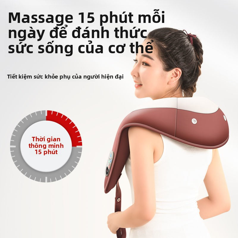 Máy massage  đa chức năng đánh massage cổ vai Le massage khăn choàng cổ vai thắt lưng đánh lưng cổ đốt sốn