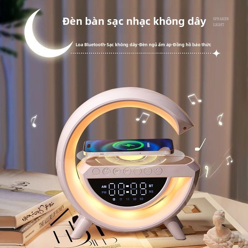 Loa Bluetooth sạc không dây đa chức năng giá trị màu sắc cao đèn ngủ đồng
