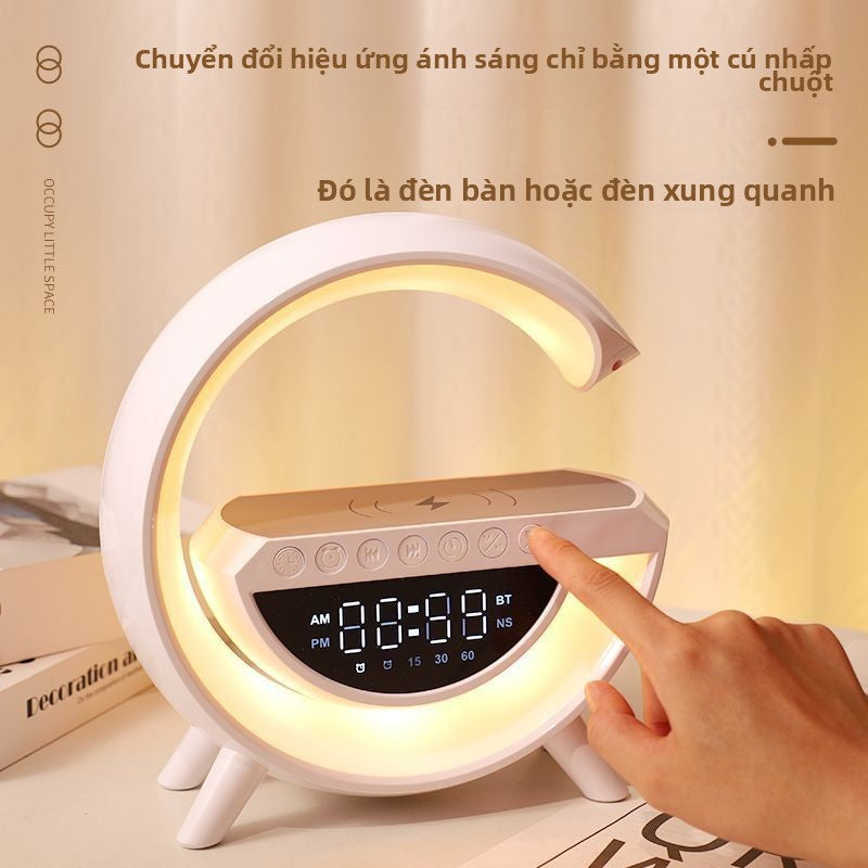 Loa Bluetooth sạc không dây đa chức năng giá trị màu sắc cao đèn ngủ đồng