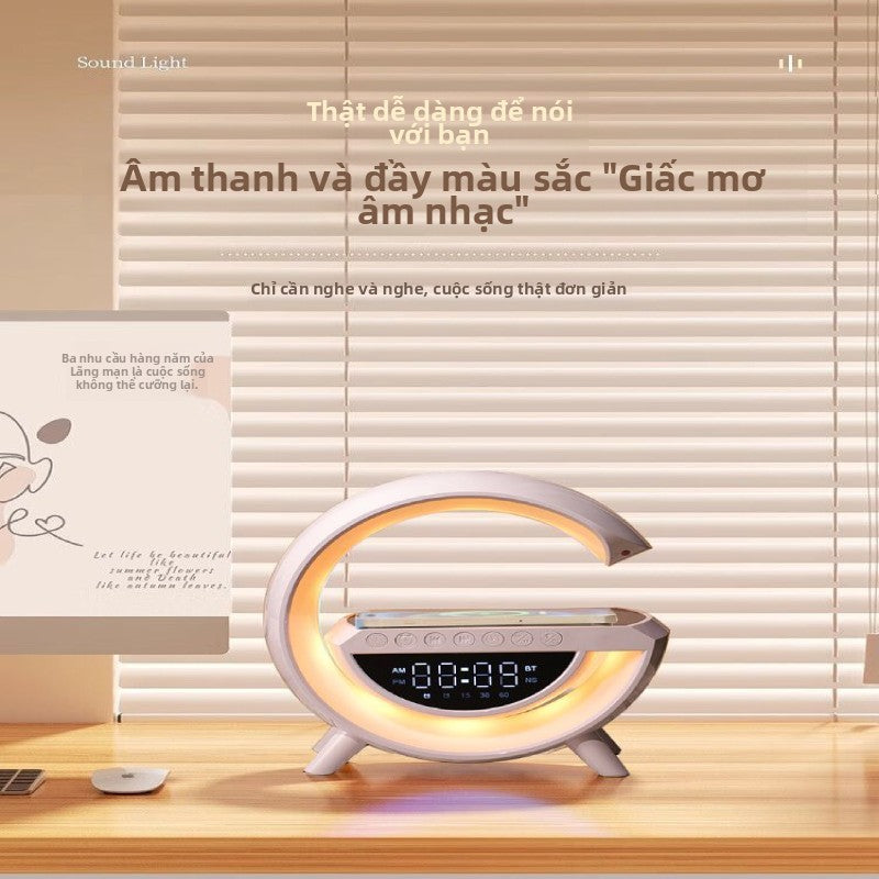 Loa Bluetooth sạc không dây đa chức năng giá trị màu sắc cao đèn ngủ đồng