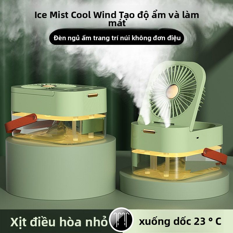 quạt tạo độ ẩm phun nước làm mát bằng quạt tạo độ ẩm 2 trong 1 ký túc xá sinh viên USB văn phòng máy tính để bàn si