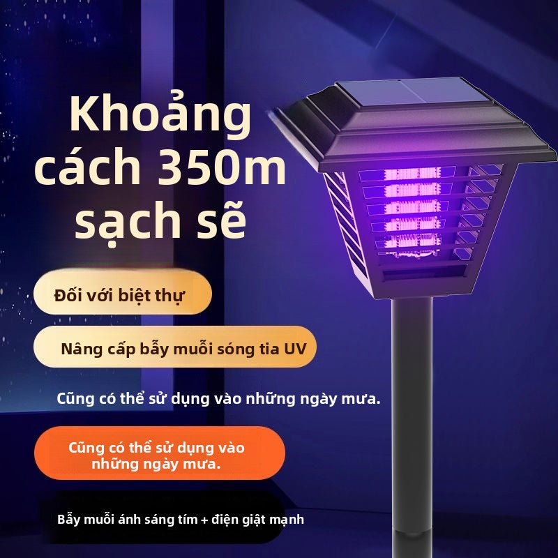 Đèn diệt muỗi năng lượng mặt trời Trang chủ sân vườn sân ngoài trời diệt côn trùng chống thấm nước n