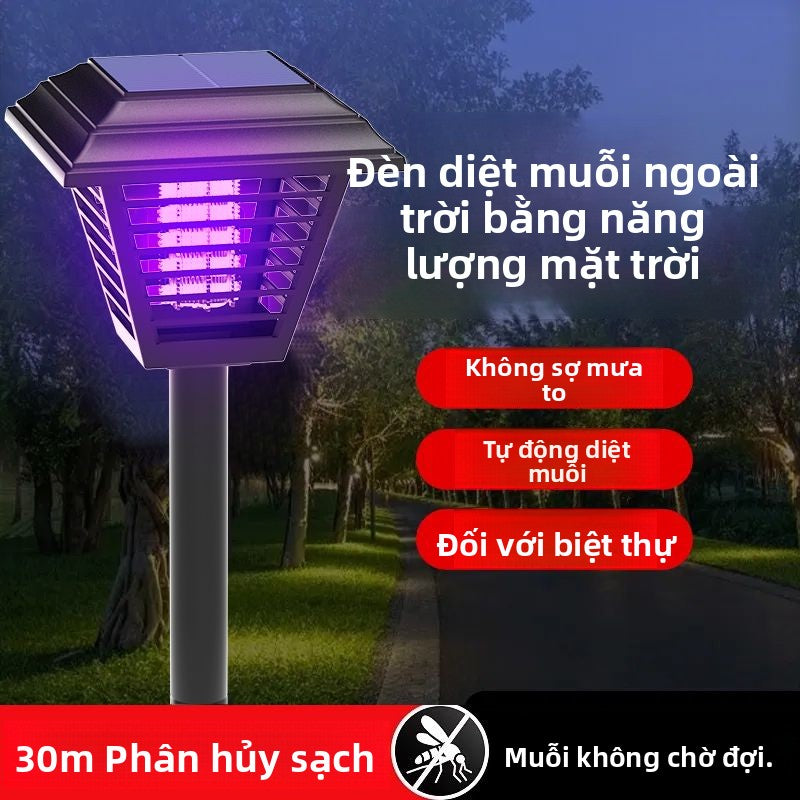 Đèn diệt muỗi năng lượng mặt trời Trang chủ sân vườn sân ngoài trời diệt côn trùng chống thấm nước n