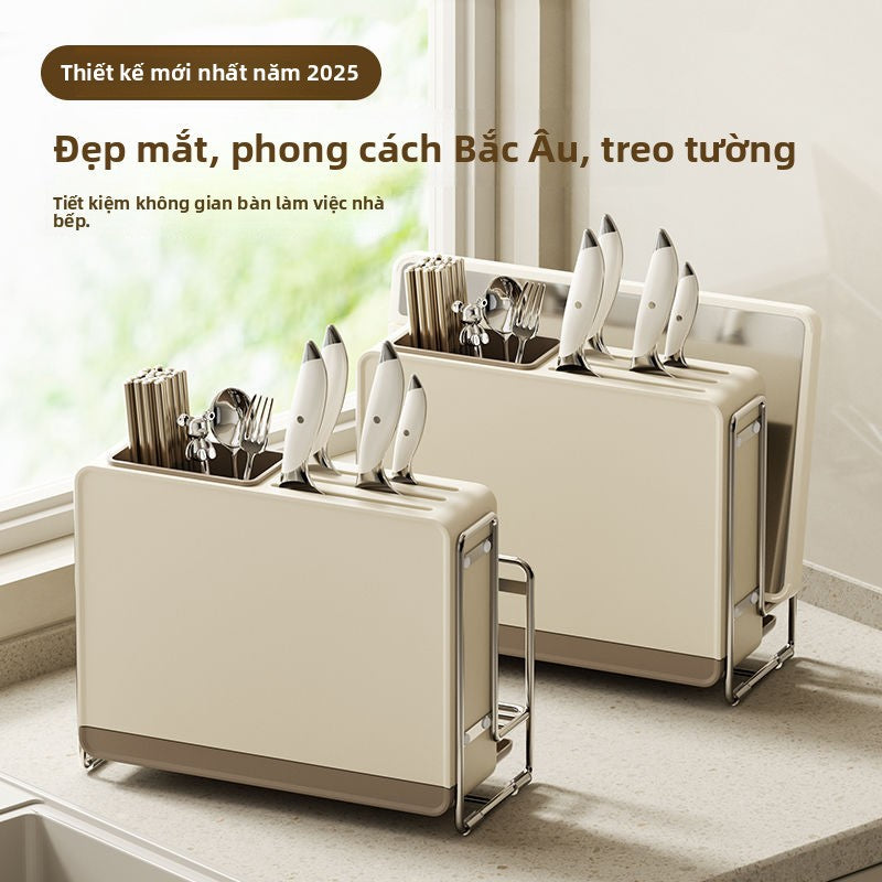 Giá đỡ dao nhà bếp giá đỡ bảng thớt giá đỡ nước một mảnh treo tường mặt bàn nhỏ hẹp dành riêng cho n