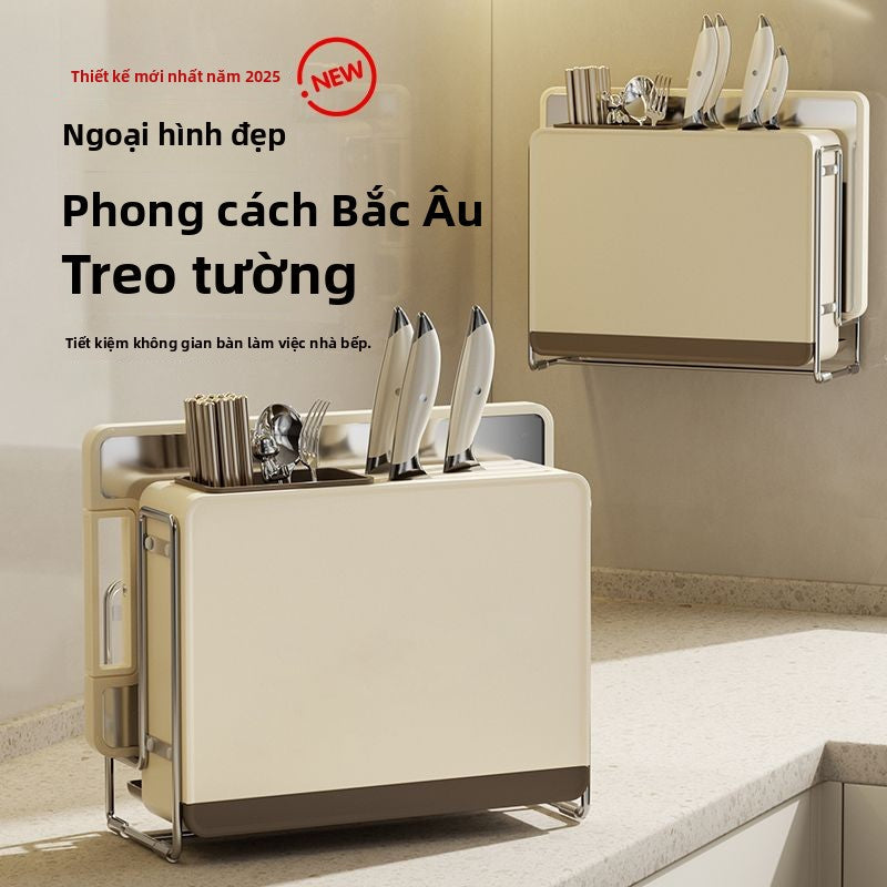 Giá đỡ dao nhà bếp giá đỡ bảng thớt giá đỡ nước một mảnh treo tường mặt bàn nhỏ hẹp dành riêng cho n